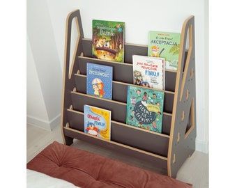 Bibliothèque MAXI Montessori et rangement de jouets, meubles pour enfants, cadeau parfait pour bébé