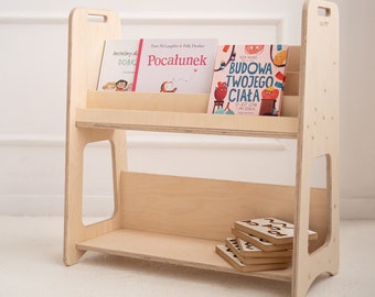 L - Montessori boekenplank en speelgoedopslag, kindermeubilair, perfect babycadeau