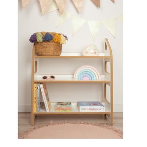 Scaffale per giocattoli MAXI montessori, deposito per bambini, scaffale per giocattoli moderno, scaffale in legno, scaffale per bambini, mobili in legno immagine 1