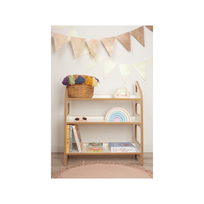 Scaffale per giocattoli MAXI montessori, deposito per bambini, scaffale per giocattoli moderno, scaffale in legno, scaffale per bambini, mobili in legno immagine 1