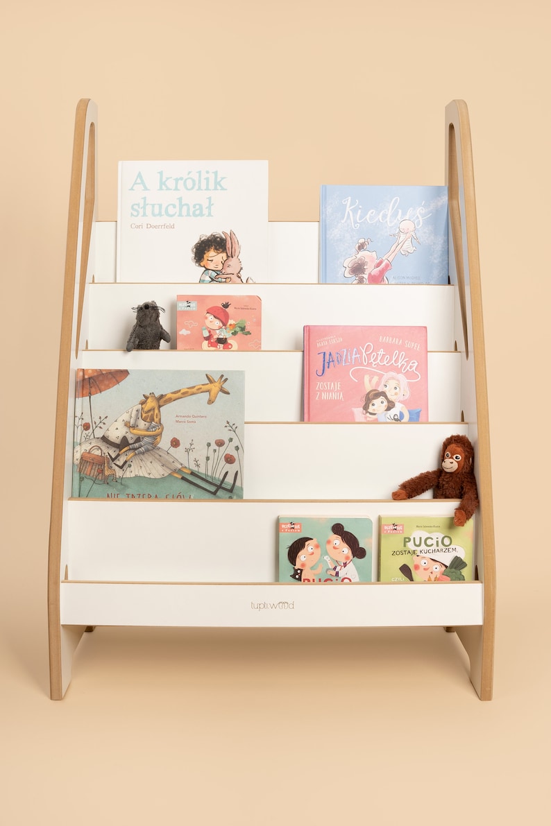 MINI Montessori boekenplank en speelgoedopslag, kindermeubilair, perfect babycadeau afbeelding 5