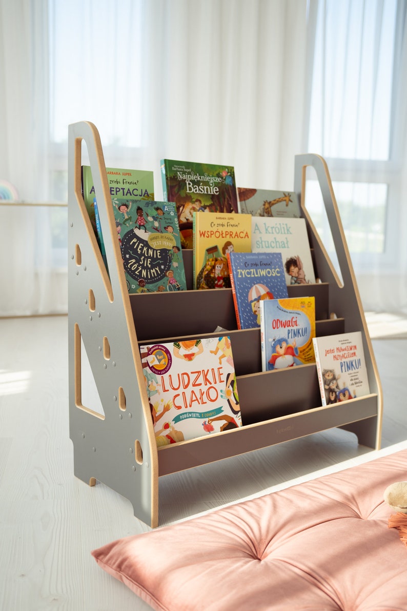 MAXI Montessori Bookshelf and Toy Storage, Kids Furniture, Perfect Baby Gift image 2