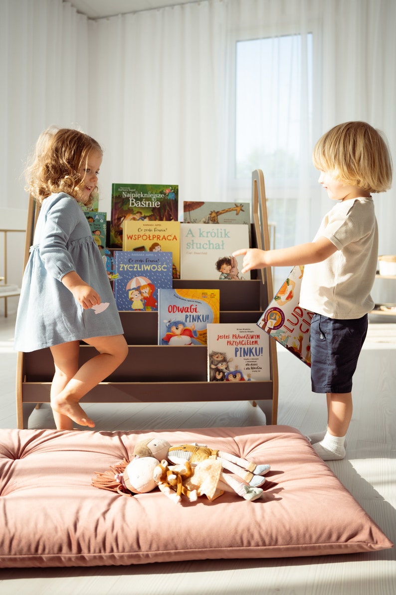 Bibliothèque MAXI Montessori et rangement de jouets, meubles pour enfants, cadeau parfait pour bébé image 5