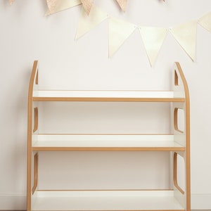 Scaffale per giocattoli MAXI montessori, deposito per bambini, scaffale per giocattoli moderno, scaffale in legno, scaffale per bambini, mobili in legno immagine 3