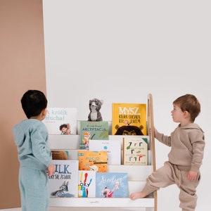 MAXI Montessori Bücherregal und Spielzeugaufbewahrung, Kindermöbel, perfektes Babygeschenk Bild 5