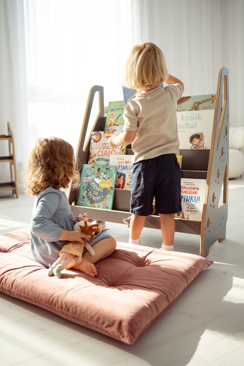 Bibliothèque MAXI Montessori et rangement de jouets, meubles pour enfants, cadeau parfait pour bébé image 3