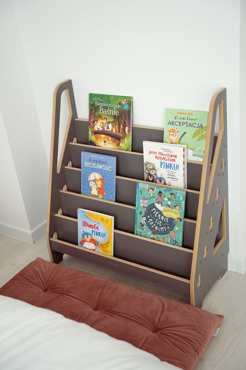 Bibliothèque MAXI Montessori et rangement de jouets, meubles pour enfants, cadeau parfait pour bébé image 10