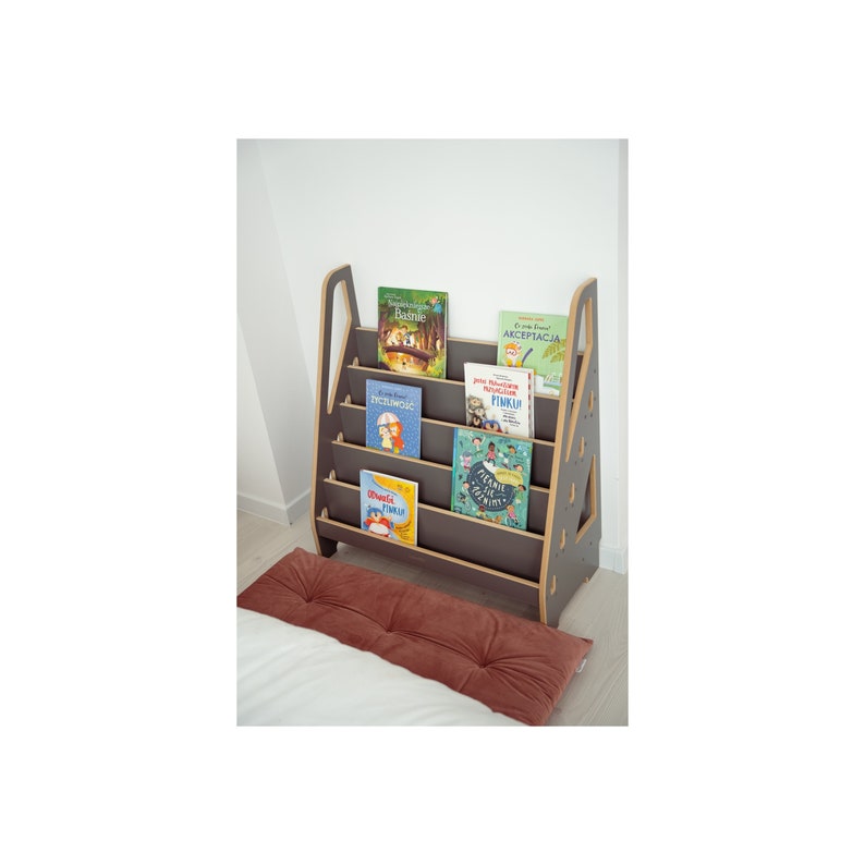 MAXI Montessori Bookshelf and Toy Storage, Kids Furniture, Perfect Baby Gift image 1