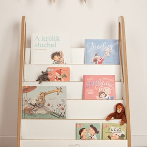MINI Montessori boekenplank en speelgoedopslag, kindermeubilair, perfect babycadeau afbeelding 2