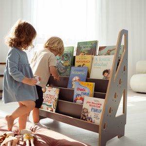 Bibliothèque MAXI Montessori et rangement de jouets, meubles pour enfants, cadeau parfait pour bébé image 7