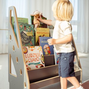 Bibliothèque MAXI Montessori et rangement de jouets, meubles pour enfants, cadeau parfait pour bébé image 6