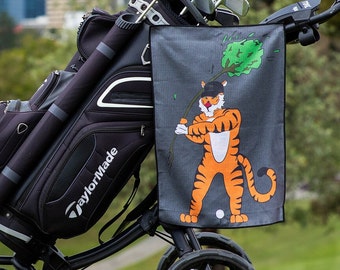 Mr Woods Golf Towel | Tiger Woods, Golfer Gift, Birthday Gift, Christmas Gift, Fathers Day Dad Gift, Gifts for Men, Women Golf Gift