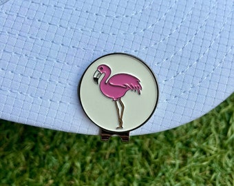 Funky Golf Ball Marker Flamingo | Jetons de golf | Sport | Cadeau d’anniversaire | Papa présent | Golfeur | Cadeau | Balle de golf