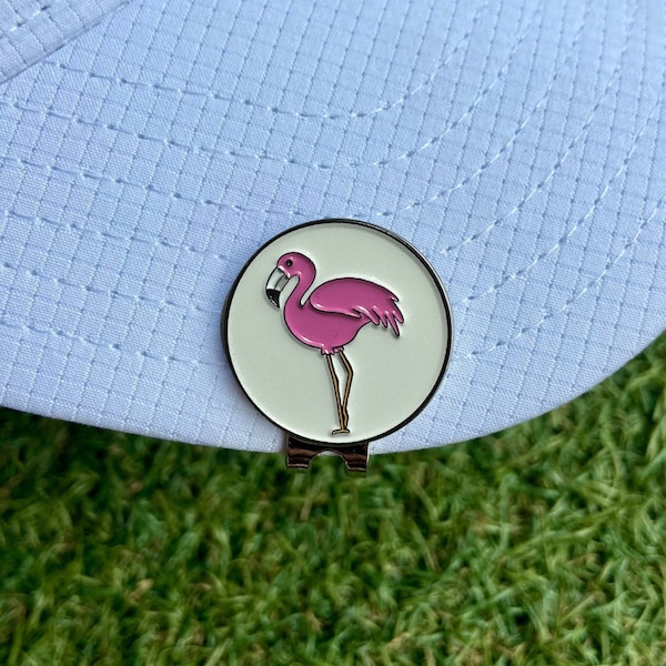 Funky Golf Ball Marker Flamingo | Golf Token | Sport | Birthday Gift | Dad Present | Golfer | Gift | Golf Ball