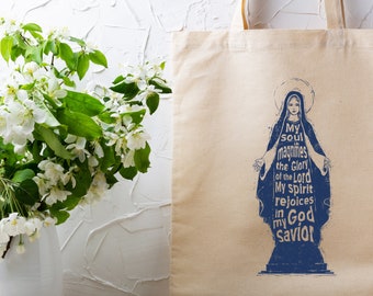 Magnificat Marian Cotton Canvas Tote Bag