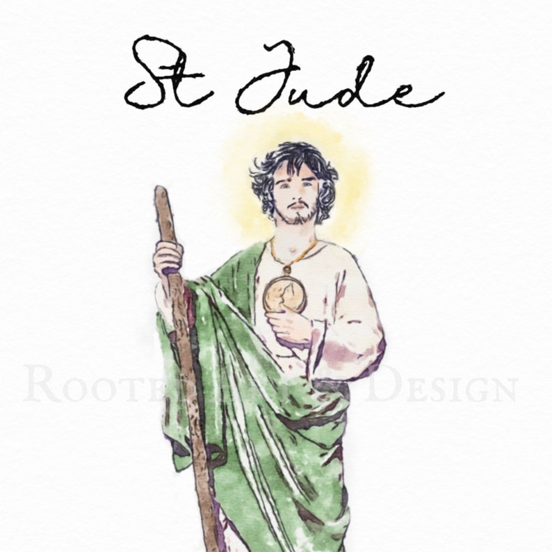 St Jude Print Saint Art Saint of Hopeless Causes Print St Jude Thaddeus