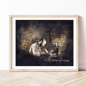 St Ignatius of Loyola Print | Saint Art | Jesuit Print | Spiritual Exercises Print | Fine Art Print