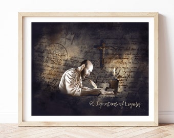 St Ignatius of Loyola Print | Saint Art | Jesuit Print | Spiritual Exercises Print | Fine Art Print