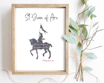 St Joan of Arc Quote | I am not afraid. I was born for this | Saint Art