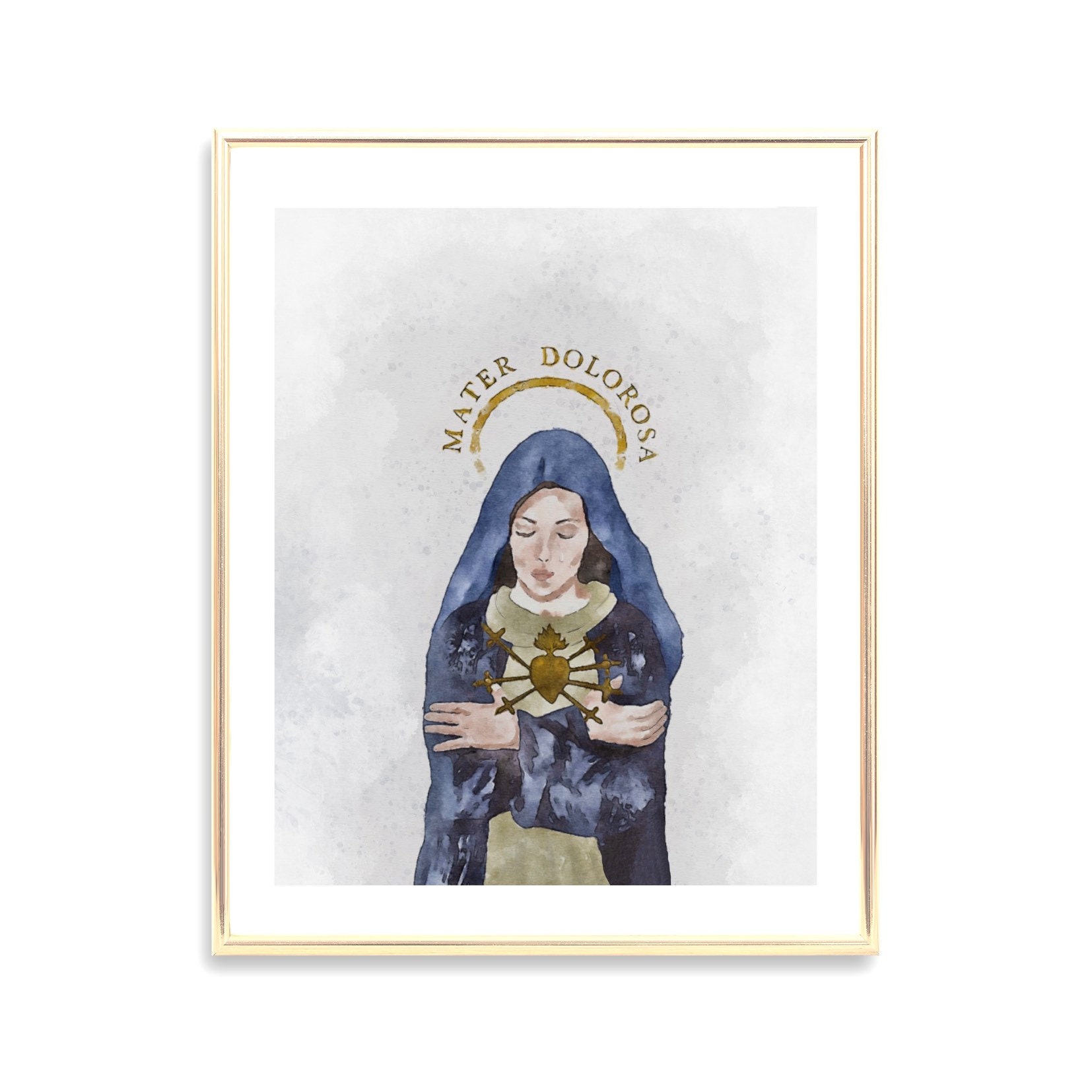 Our Lady of Sorrows Seven Sorrows of Mary Mater Dolorosa Print Mary Art ...
