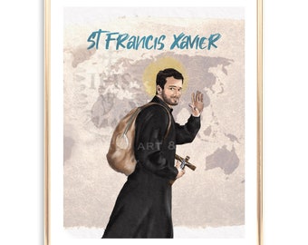 St Francis Xavier Fine Art Print | Saint Art | Confirmation Print | Jesuit Missionary Art