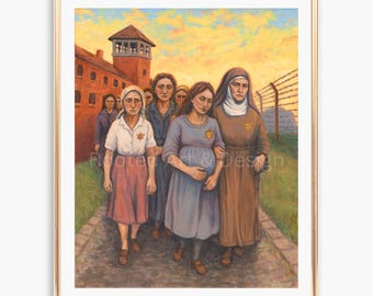Saint Teresa Benedicta of the Cross Fine Art Print | St. Edith Stein Art| Catholic Painting | Saint Portrait