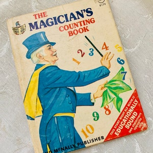 Vintage The Magician’s Counting Book Junior Elf Right Start Rand McNally 1973 HC