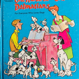 One Hundred and One Dalmatians vintage small hardcover 6.5” 1960 Walt Disney Productions
