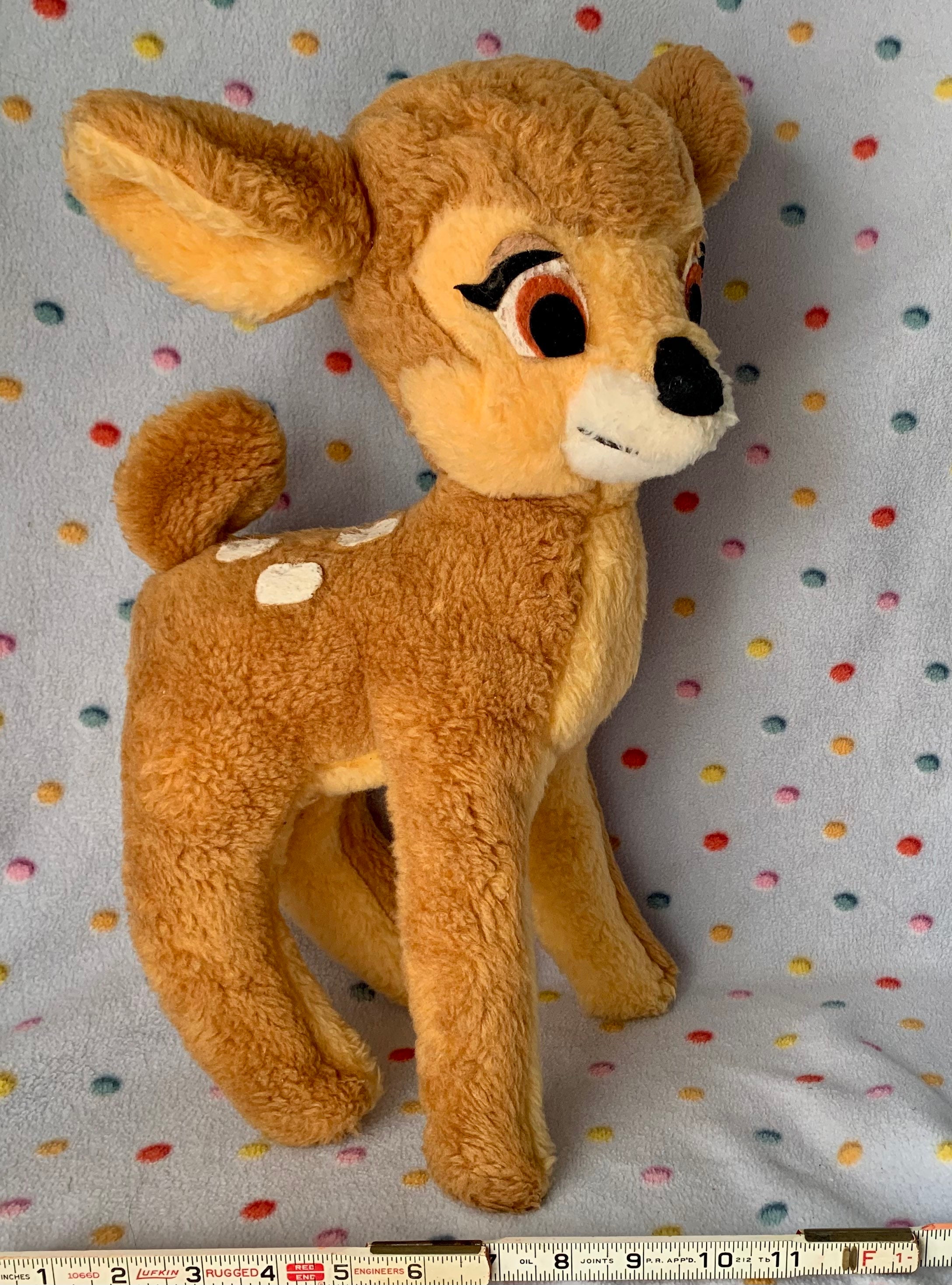 Vintage 60s Bambi Plush Walt Disney Productions California Stuffed