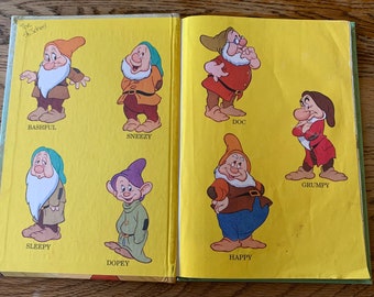 Vintage Walt Disney's Snow White and the Seven Dwarfs First