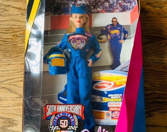 1998 vtg Barbie in box 50th Anniversary NASCAR edition