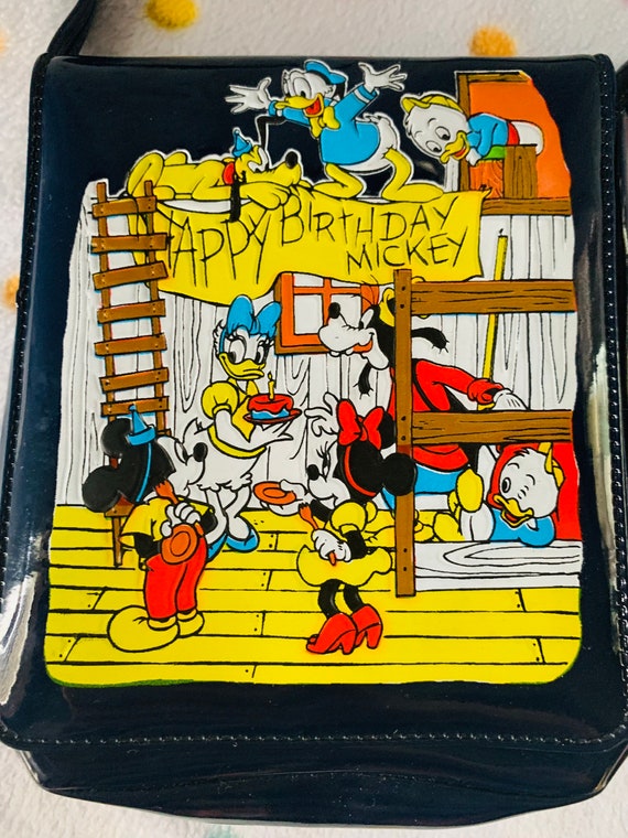 Vintage Happy Birthday Mickey Black Vinyl Child Si