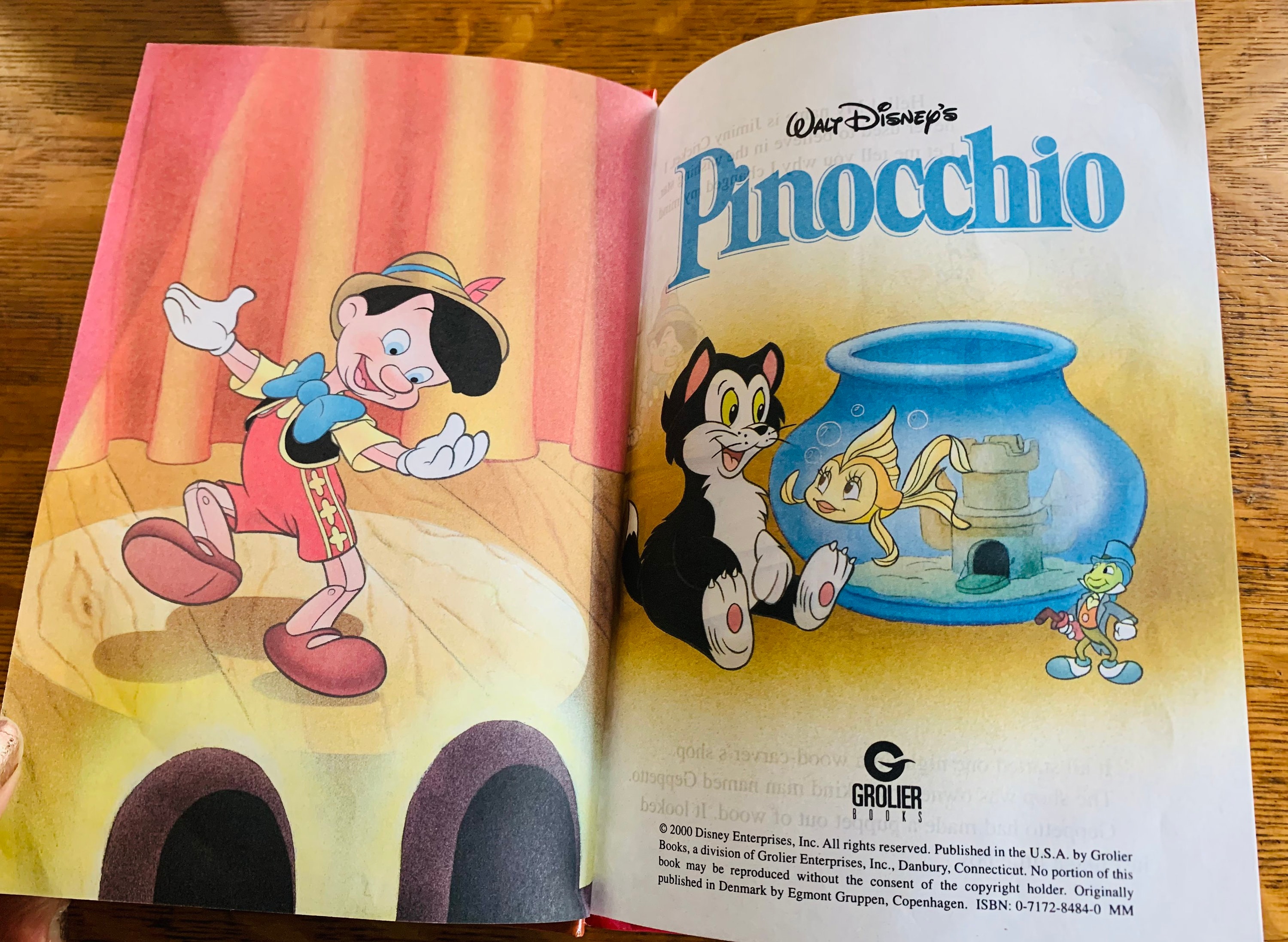Walt Disney's Pinocchio Vintage 2000 Wonderful World of Reading