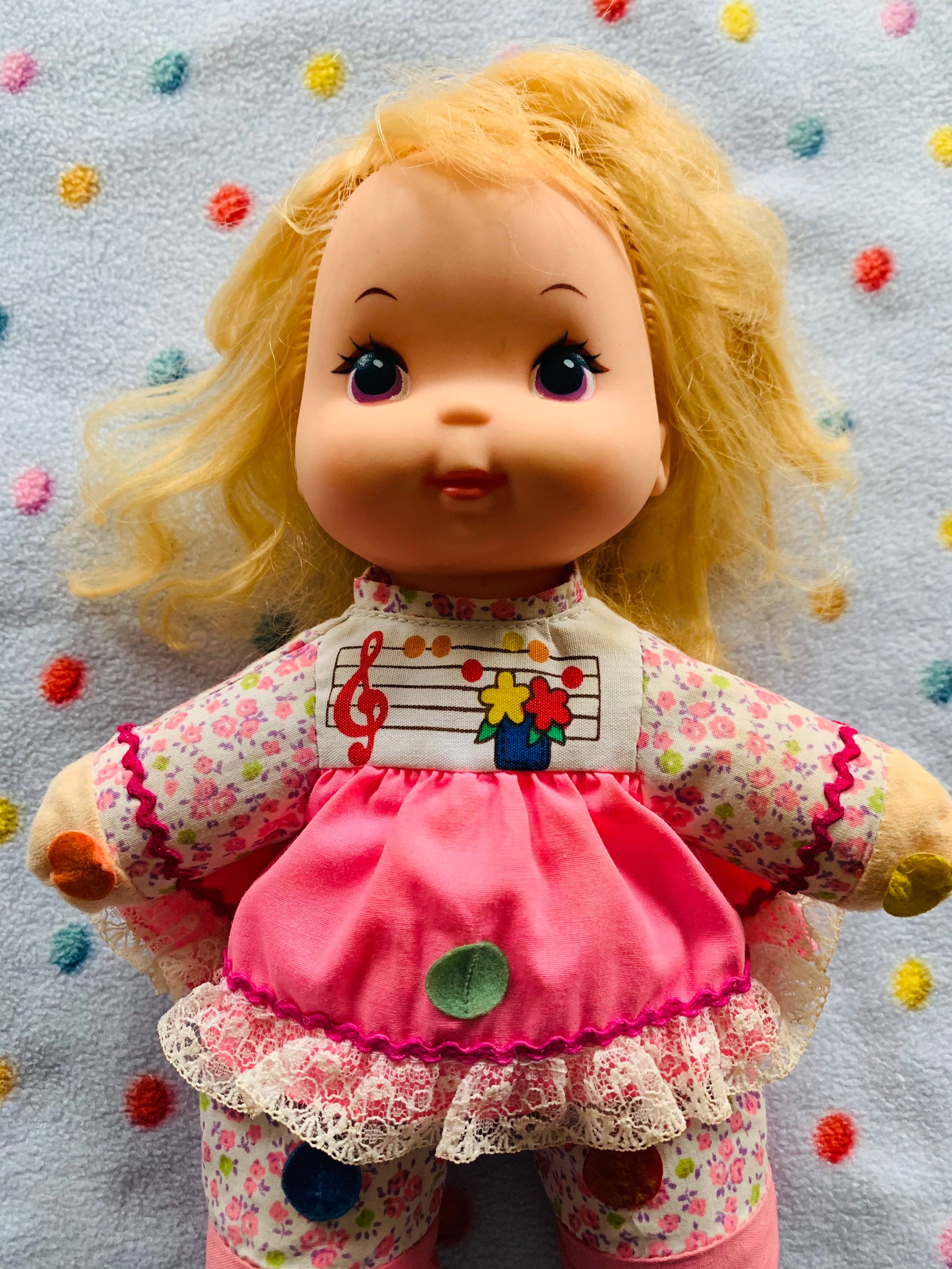 Vintage Baby Love Notes Mattel 1974 Squeaker Doll Approximately 10