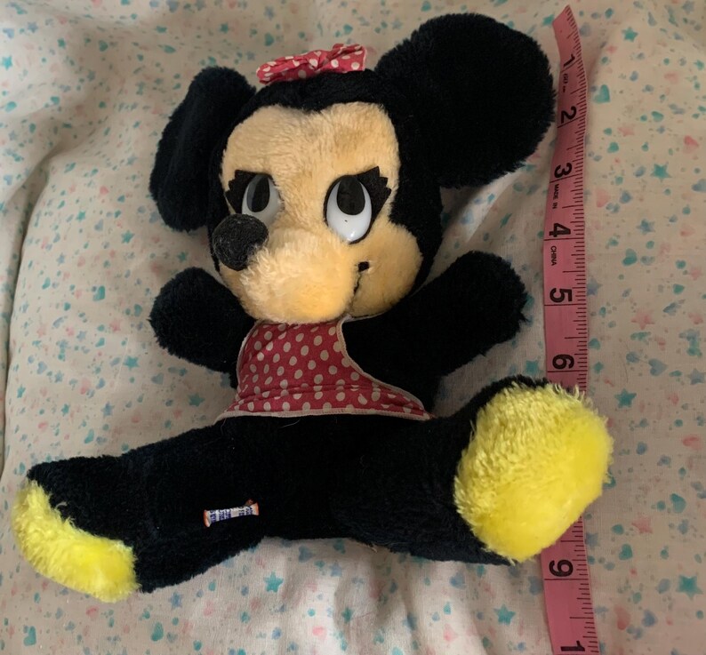 Vintage Walt Disney Minnie Mouse Plush 9” Shredded Clippings Nutshells image 7