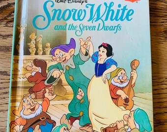 Vintage Walt Disney’s Snow White and the Seven Dwarfs First American Edition 1994 Grolier Book Club Disney’s Wonderful World of Reading