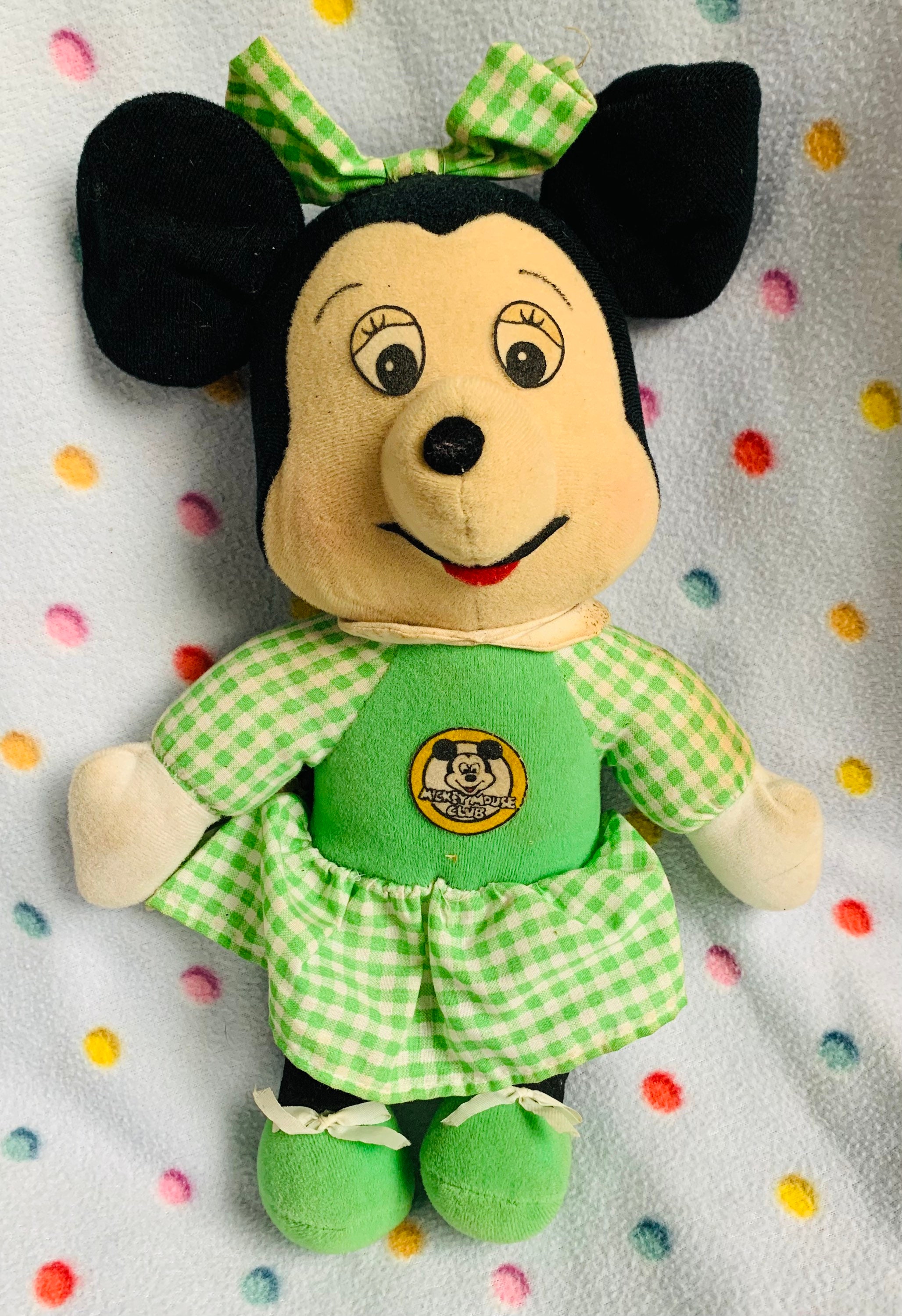 Vintage Minnie Mouse Talking Plush 1975 Knickerbocker Toy Company