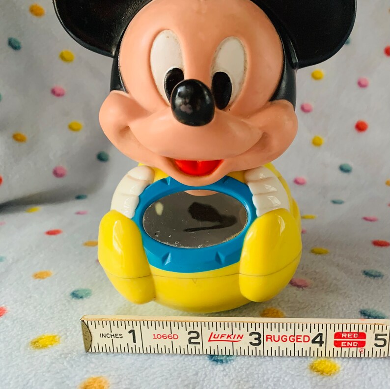 Vtg 1984 Disney 7 Mickey Mouse Roly Poly Chime Mirror Toy - Etsy