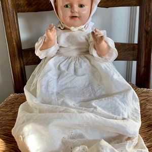 Vintage K and K Toys Composition Doll Sleepy Green Eyes 18” Early 1900s