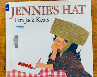 Vintage Jennie’s Hat children’s book hc by Ezra Jack Keats 1966/1985   First Harper Trophy disc library edition