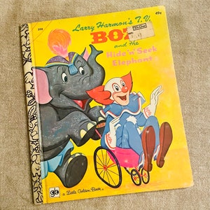 Larry Harmon’s T.V. Bozo and the Hide ‘N’ Seek Elephant Book A Little Golden Book 1968/1975 Fifth Printing