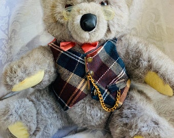 Vtg Teddy Bear Grandpa Sam Applause Wallace Berrie 1986