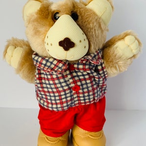 Furskins Bear 7” plush Graphics International Original Appalachian Artwork vintage 1986