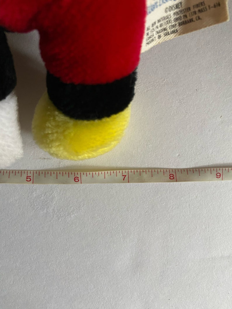 Vintage Mickey Mouse Plush Stuffed Animal 6” Disneyland Walt Disney World Nostalgia 60/70s era image 7
