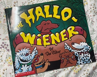Vintage The Hallo-Weiner by Dav Pilkey 90s Softcover Kids Book Scholastic