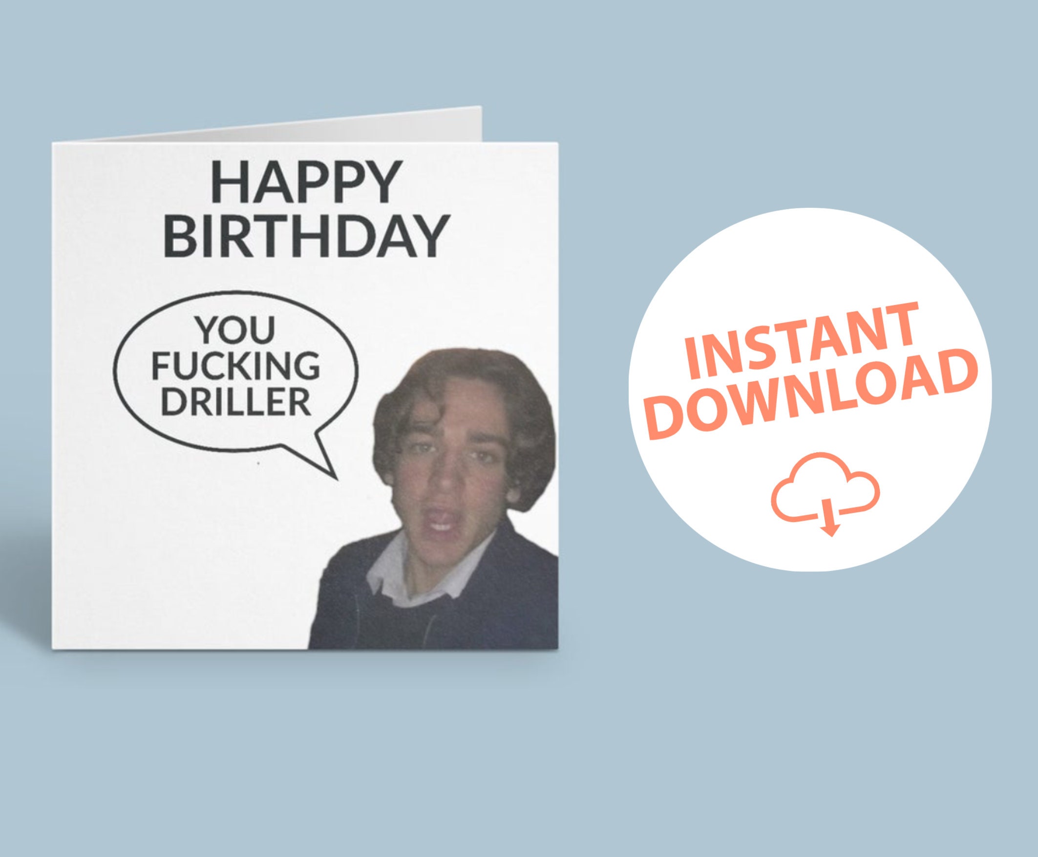 Funny British MEME BIRTHDAY CARD Digital Download Etsy