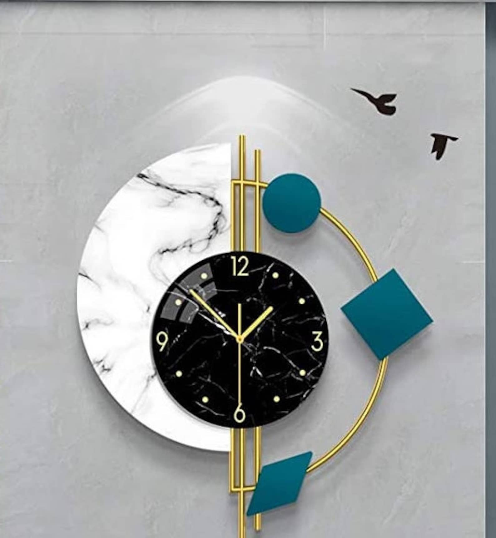 Large Wall Clocks for Living Room Decor Modern Silent Wall Etsy