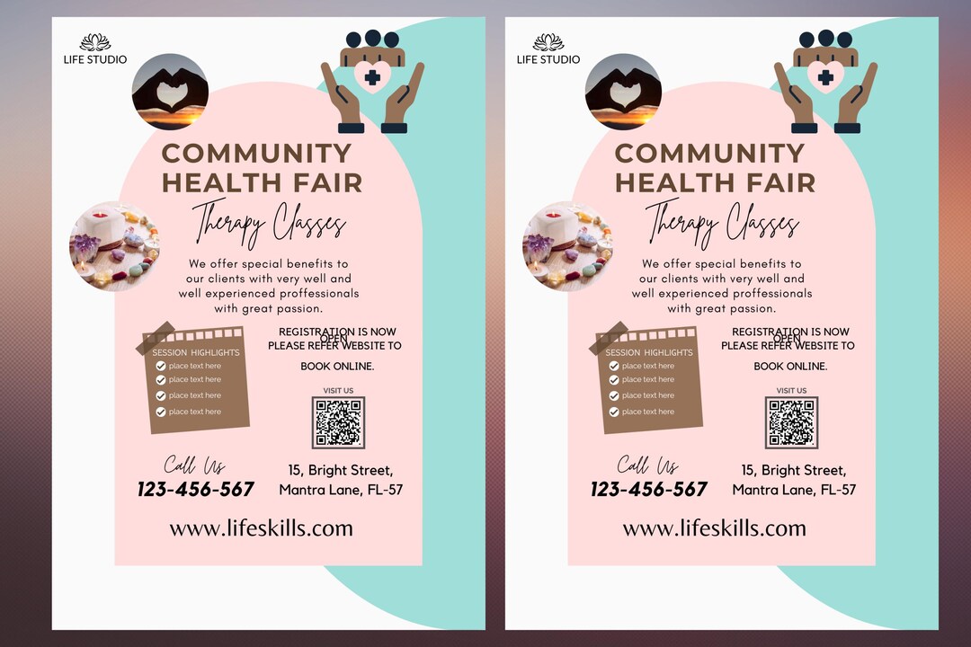 Community Fair FLYER CANVA| A4 Flyer Template |health Poster|editable ...