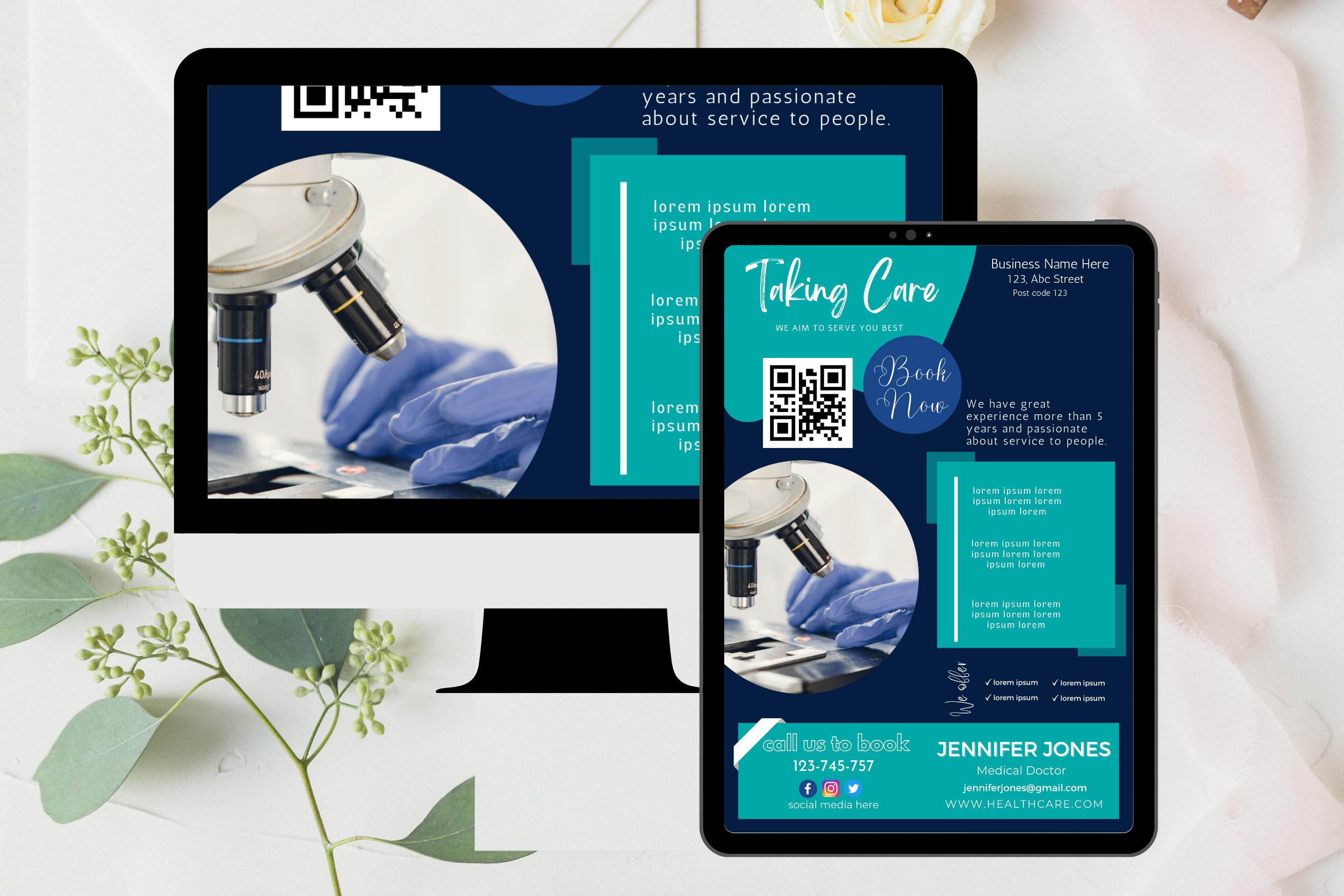 Lab Health FLYER CANVA| A4 Flyer Template |health Poster|editable|diy ...