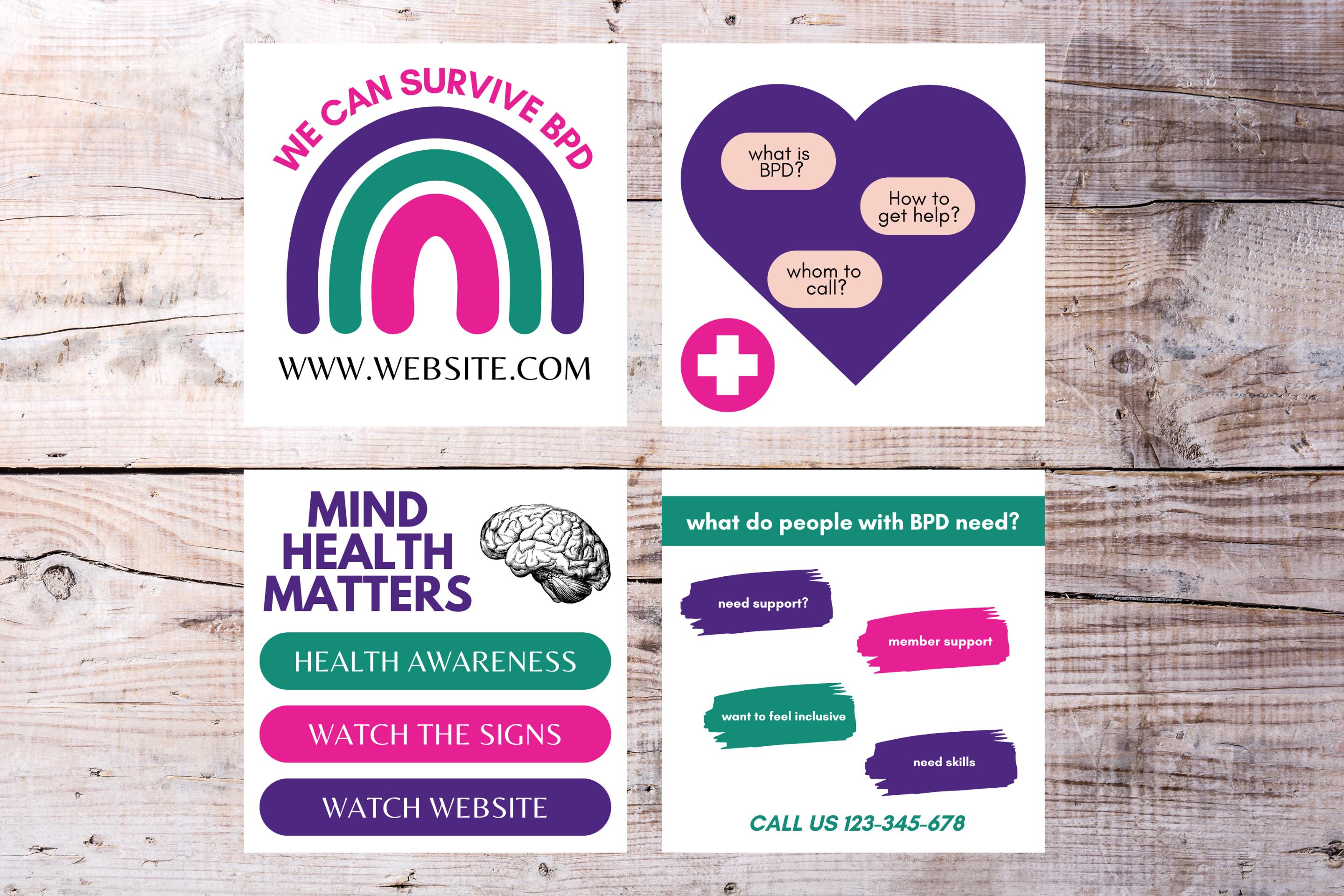 BPD Health FLYER Canva Social Media Flyerbipolar Disorder Instagram ...